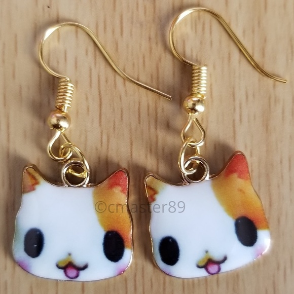 2 for $8 Kawaii Cartoon Anime Kitty Earrings - Picture 2 of 2